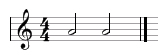 minim or half note minim or half note