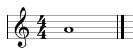 semibreve or whole note semibreve or whole note